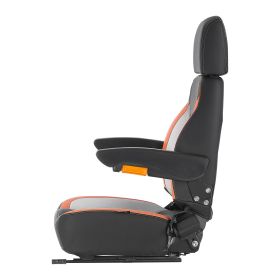 Universal Forklift Seat, Tractor Seat with Adjustable Back, Armrest, Headrest & Safety Belt, Secure Tractor Seat with Micro Switch