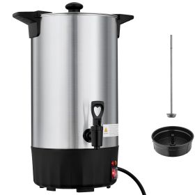 Commercial Coffee Urn, 60 Cup 9 L Hot Beverage Dispenser with Dripless Faucet, Quick-Brewing Stainless Steel Large Commercial Coffee Maker