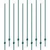 6 Feet Fence Post, 10 Pack U-Channel Heavy Duty Metal Fence Posts, Sturdy Steel Fence Stakes for Garden Yard, Lawn, Farms and Outdoor Wire Fencing