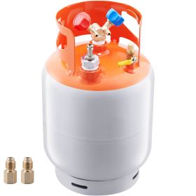 Refrigerant Recovery Tank with Float Switch - 30 lb. Capacity ac Recovery Tank with 1/4 to 1/2 Adaptor