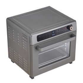 12-IN-1 Air Fryer Toaster Oven, 25L Convection Oven, 1700W Stainless Steel Toaster Ovens Countertop Combo with Grill, Pizza Pan, Gloves