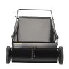 Push Lawn Sweeper, 26-inch Leaf & Grass Collector, Strong Rubber Wheels & Heavy Duty Thickened Steel