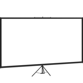 Tripod Projector Screen with Stand 60 inch 16:9 4K HD Projection Screen Stand Wrinkle-Free Height Adjustable Portable Screen for Projector Indoor & Ou