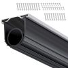 Garage Door Seals Bottom Rubber, U Shape +O Ring Combination Garage Door Weather Stripping with Pre-drilled Aluminum Track Retainer Kit