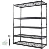 Storage Shelving Unit, 5-Tier Adjustable, 2000 lbs Capacity, Heavy Duty Garage Shelves Metal Organizer Wire Rack, Black