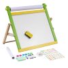 Tabletop Art Easel for Kids, 3-in-1 Wooden Double-Sided Kid's Art Easel with Magnetic Whiteboard, Chalkboard, Paper Roll