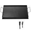 Carbon Steel Griddle, 24x16 inch Universal Flat Top Rectangular Plate, Gas Grill Griddle for BBQ Grill, Teppanyaki