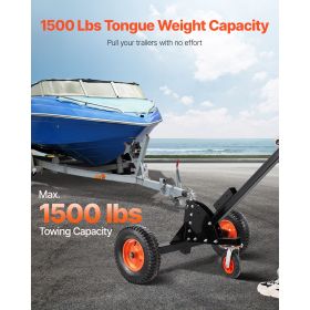 Heavy-Duty Trailer Dolly, 1500lbs Tongue Weight Capacity, 2 in 1 Trailer Mover with 2 in Ball, 16 in Pneumatic Tires and Universal Wheel