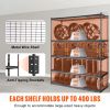 Storage Shelving Unit, 5-Tier Adjustable, 2000 lbs Capacity, Heavy Duty Garage Shelves Metal Organizer Wire Rack, Black
