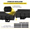 Trench Drain System, Channel Drain with Plastic Grate, 5.9x5.1-Inch HDPE Drainage Trench, Black Plastic Garage Floor Drain, 6x39 Trench Drain Grate