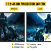 Tripod Projector Screen with Stand 60 inch 16:9 4K HD Projection Screen Stand Wrinkle-Free Height Adjustable Portable Screen for Projector Indoor & Ou