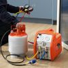 Refrigerant Recovery Tank with Float Switch - 30 lb. Capacity ac Recovery Tank with 1/4 to 1/2 Adaptor