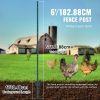 6 Feet Fence Post, 10 Pack U-Channel Heavy Duty Metal Fence Posts, Sturdy Steel Fence Stakes for Garden Yard, Lawn, Farms and Outdoor Wire Fencing