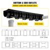 Trench Drain System, Channel Drain with Plastic Grate, 5.9x5.1-Inch HDPE Drainage Trench, Black Plastic Garage Floor Drain, 6x39 Trench Drain Grate