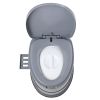 Portable Toilet for Camping, Porta Potty with 1.3 Gal Detachable Inner Bucket & Removable Paper Holder, Commode with Dual Lids