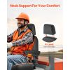 Universal Forklift Seat, Tractor Seat with Adjustable Back, Armrest, Headrest & Safety Belt, Secure Tractor Seat with Micro Switch