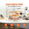 Pastry Display Case, 3-Tier Commercial Countertop Bakery Display Case, Acrylic Display Box with Rear Door Access & Removable Shelves