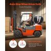Universal Forklift Seat, Tractor Seat with Adjustable Back, Armrest, Headrest & Safety Belt, Secure Tractor Seat with Micro Switch