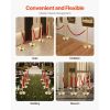 Stanchions and Velvet Ropes 8Pcs, Hollow Base with Stainless Steel Post, 6 Red Velvet Ropes and Posts, Crowd Control Barriers Gold Stanchions